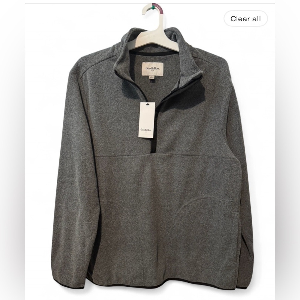 Size Large Goodfellow & Co Black Quarter-Zip Sweater